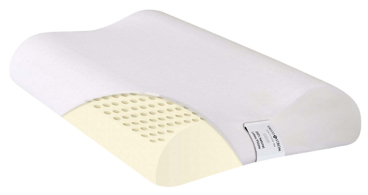 ΜΑΞΙΛΑΡΙ latex ανατομικο 100% φυσικο latex 40 X 60 X 10 /12 CM