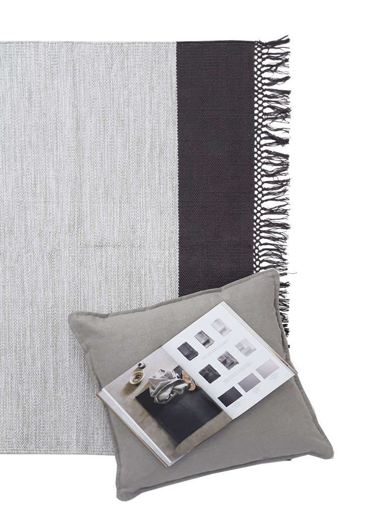 Χαλί Urban Cotton Kilim Flitter Black   - 130 x 190 cm