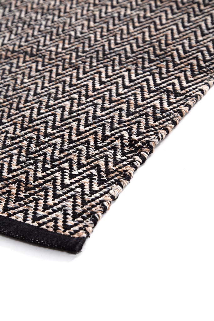 Χαλί Urban Cotton Kilim Venza Black   - 160 x 230 cm