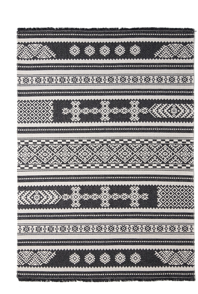 Χαλί Casa Cotton BLACK 22095   - 67 x 200 cm