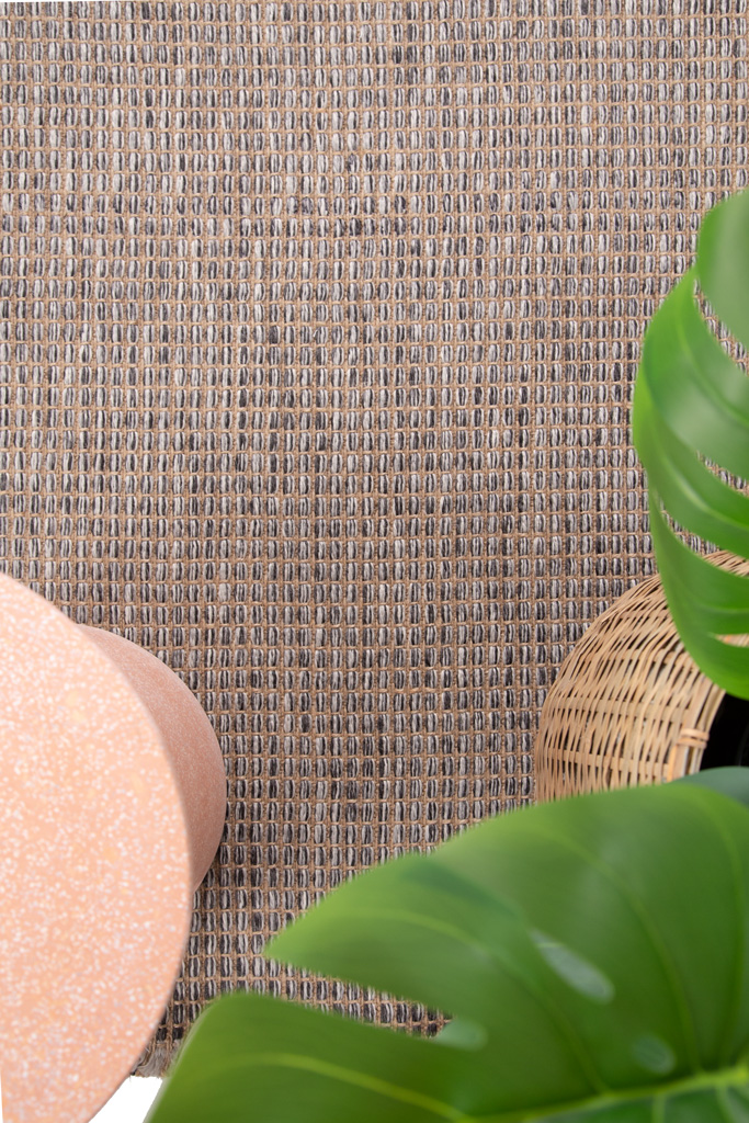 Ψάθα Elise 3652 09 GREY BLACK   - 130 x 190 cm