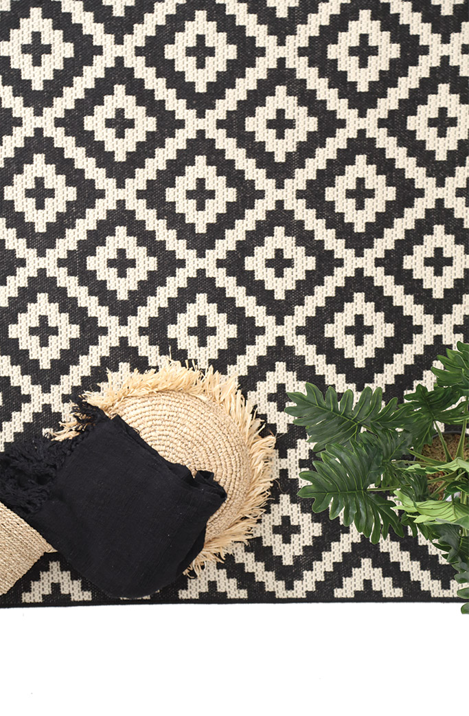 Ψάθα Flox BLACK 721K   - 200 x 285 cm