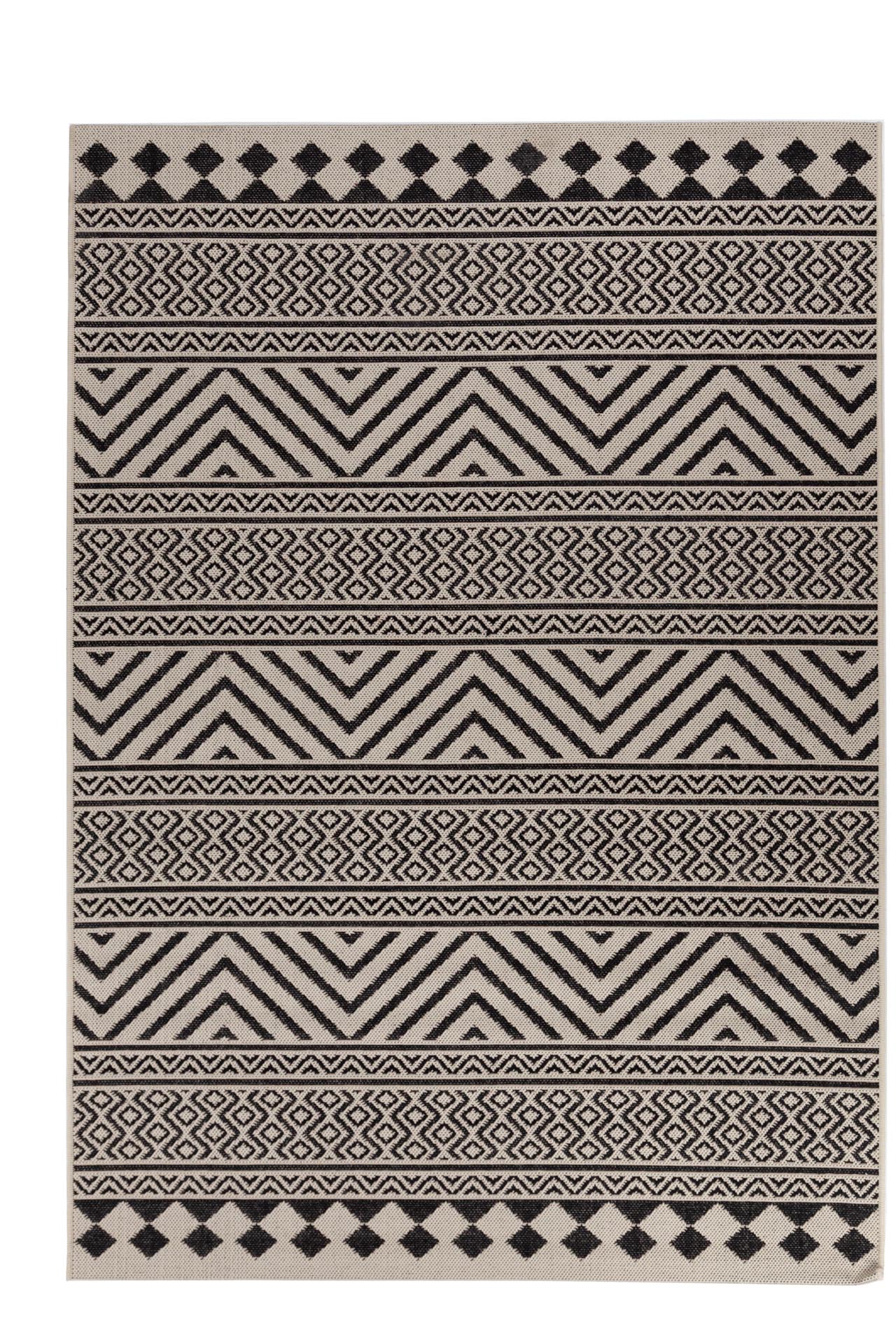 Ψάθα Flox BLACK 7525W   - 140 x 200 cm